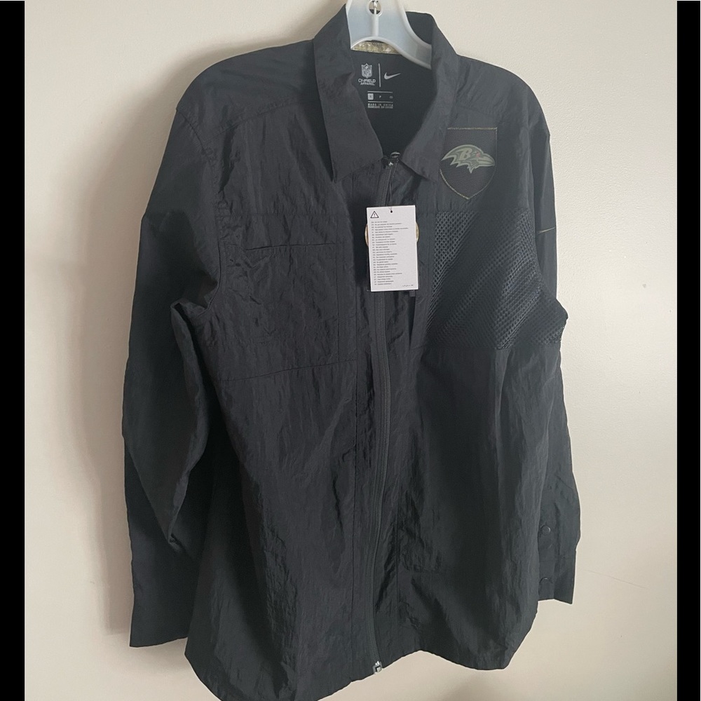 Nike Baltimore Ravens Salute to Service Shirt Jacket Black Men’s Small Sideline